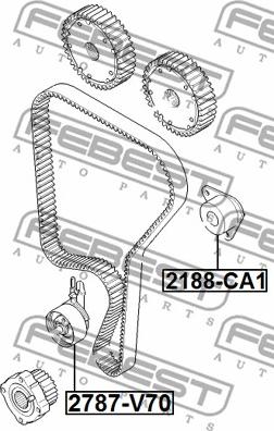 Febest 2188-CA1 - Vodeći valjak , zupčasti remen  www.molydon.hr