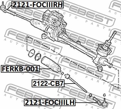 Febest 2122-CB7 - Aksijalni zglob, poprecna spona www.molydon.hr