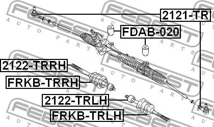 Febest 2121-TR - Kraj spone, kuglasti zglob www.molydon.hr