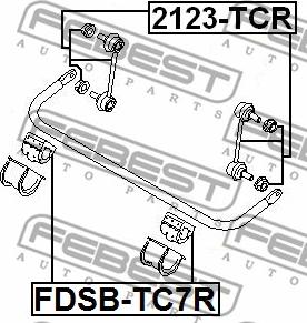 Febest 2123-TCR - Šipka/spona, stabilizator www.molydon.hr