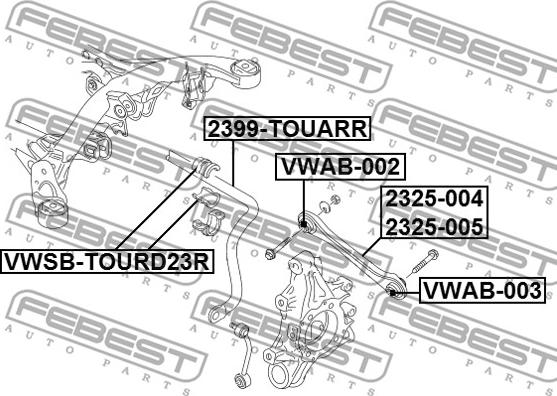 Febest 2399-TOUARR - Stabilizator, trap www.molydon.hr