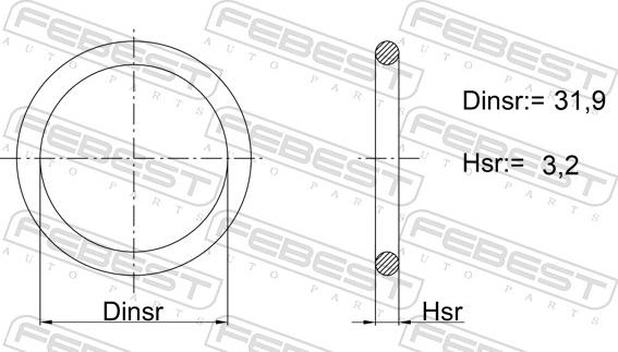 Febest 23400-033 - Brtva, prirubnica za rashladnu tekućinu www.molydon.hr