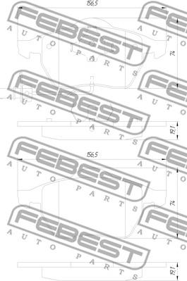 Febest 2301-9BF - Komplet Pločica, disk-kočnica www.molydon.hr