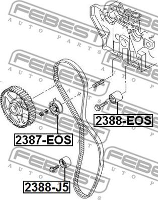 Febest 2387-EOS - Natezač, zupčasti remen  www.molydon.hr