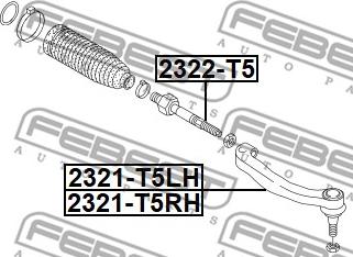 Febest 2322-T5 - Aksijalni zglob, poprecna spona www.molydon.hr