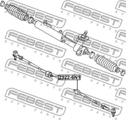 Febest 2322-6N1 - Aksijalni zglob, poprecna spona www.molydon.hr