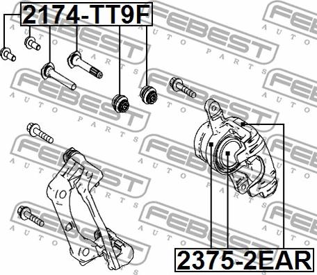 Febest 2375-2EAR - Set za popravak, kočione čeljusti www.molydon.hr