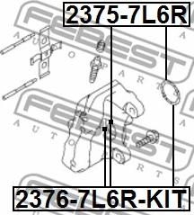 Febest 2376-7L6R-KIT - Set za popravak, kočione čeljusti www.molydon.hr