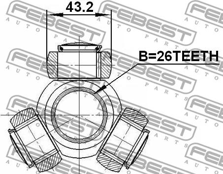 Febest 2716-S80T - Trostrani Ležaj, Pogonska osovina www.molydon.hr