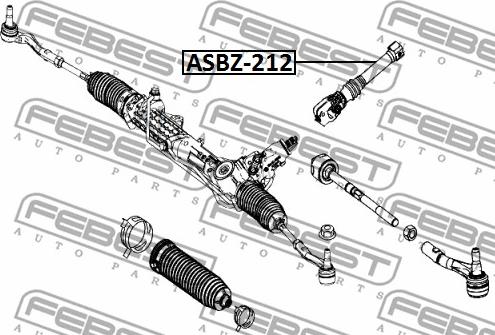 Febest ASBZ-212 - Osovina upravljačkog mehanizma www.molydon.hr