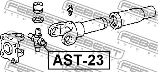 Febest AST-23 - Zglob, kardansko osovina www.molydon.hr