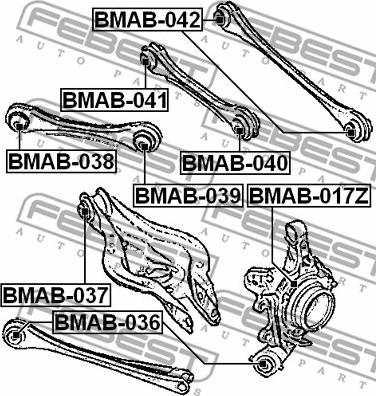 Febest BMAB-041 - Selen / Prigušni blok, Ovjes kotača www.molydon.hr