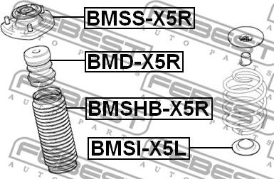 Febest BMD-X5R - Gumeni granicnik, Ovjes www.molydon.hr