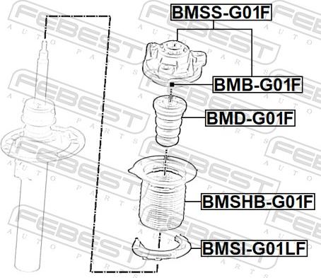 Febest BMSHB-G01F - Zaštitni poklopac/Manžeta, amortizer www.molydon.hr