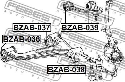 Febest BZAB-038 - Selen / Prigušni blok, Ovjes kotača www.molydon.hr