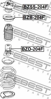 Febest BZD-204F - Gumeni granicnik, Ovjes www.molydon.hr