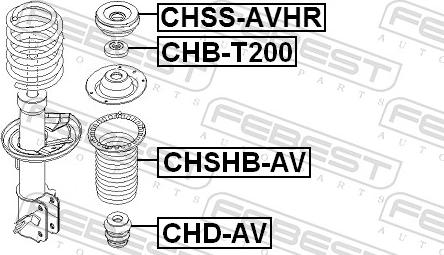 Febest CHSS-AVHR - Nosač amortizera www.molydon.hr