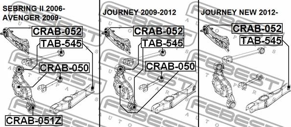 Febest CRAB-052 - Selen / Prigušni blok, Ovjes kotača www.molydon.hr