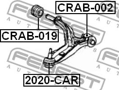 Febest CRAB-019 - Selen / Prigušni blok, Ovjes kotača www.molydon.hr