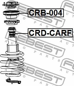 Febest CRB-004 - Kotrljajuci Ležaj, Nosač amortizera www.molydon.hr