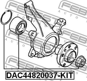 Febest DAC44820037-KIT - Komplet Ležaja kotača www.molydon.hr