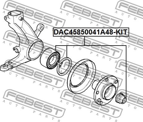 Febest DAC45850041A48-KIT - Komplet Ležaja kotača www.molydon.hr