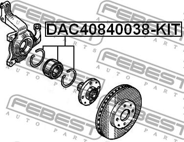 Febest DAC40840038-KIT - Komplet Ležaja kotača www.molydon.hr