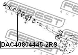 Febest DAC40804445-2RS - Ležaj kotača www.molydon.hr