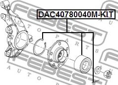 Febest DAC40780040M-KIT - Komplet Ležaja kotača www.molydon.hr