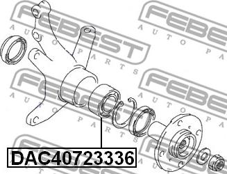 Febest DAC40723336 - Ležaj kotača www.molydon.hr