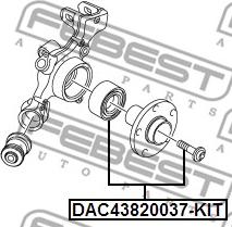 Febest DAC43820037-KIT - Komplet Ležaja kotača www.molydon.hr