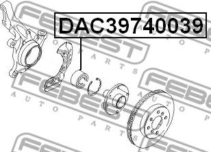 Febest DAC39740039 - Ležaj kotača www.molydon.hr