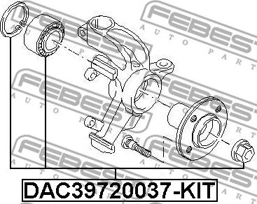 Febest DAC39720037-KIT - Komplet Ležaja kotača www.molydon.hr