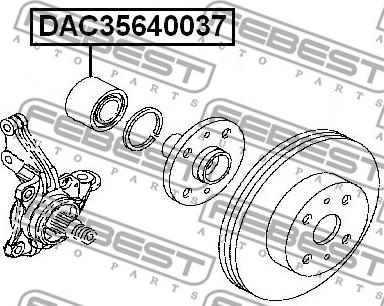 Febest DAC35640037 - Ležaj kotača www.molydon.hr