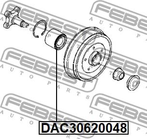 Febest DAC30620048 - Ležaj kotača www.molydon.hr