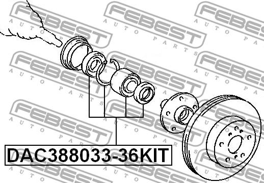 Febest DAC388033-36KIT - Komplet Ležaja kotača www.molydon.hr