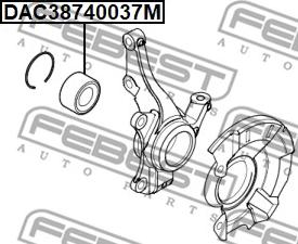 Febest DAC38740037M - Ležaj kotača www.molydon.hr