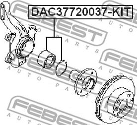 Febest DAC37720037-KIT - Komplet Ležaja kotača www.molydon.hr