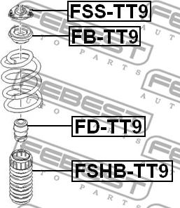 Febest FSHB-TT9 - Zaštitni poklopac/Manžeta, amortizer www.molydon.hr