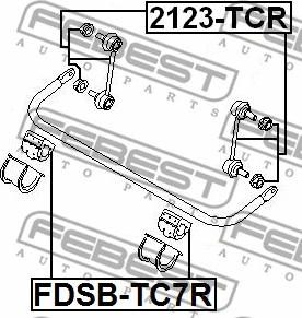 Febest FDSB-TC7R - FORD TRANSIT CONNECT (TC7) 02-13 www.molydon.hr