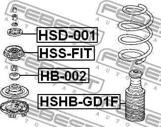 Febest HSD-001 - Nosač amortizera www.molydon.hr