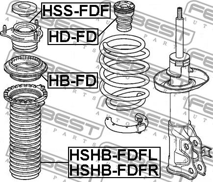 Febest HD-FD - Gumeni granicnik, Ovjes www.molydon.hr