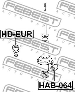 Febest HD-EUR - Gumeni granicnik, Ovjes www.molydon.hr