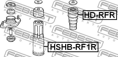 Febest HD-RFR - Gumeni granicnik, Ovjes www.molydon.hr