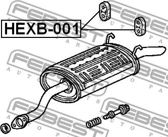 Febest HEXB-001 - Garnitura za montažu, Ispušni sistem www.molydon.hr