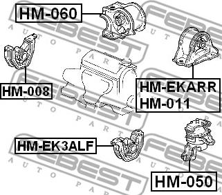 Febest HM-EK3ALF - Nosač motora www.molydon.hr