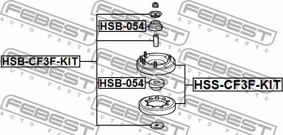 Febest HSS-CF3F-KIT - Nosač amortizera www.molydon.hr