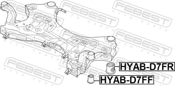 Febest HYAB-D7FF - Ležište | Držač | Uležištenje, tijelo osovine www.molydon.hr