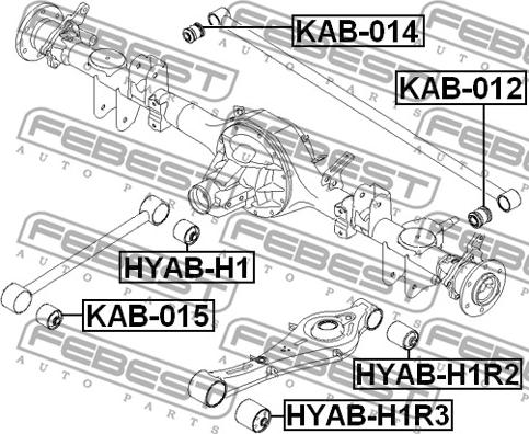 Febest HYAB-H1R2 - Selen / Prigušni blok, Ovjes kotača www.molydon.hr