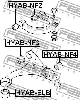 Febest HYAB-NF3 - Selen / Prigušni blok, Ovjes kotača www.molydon.hr